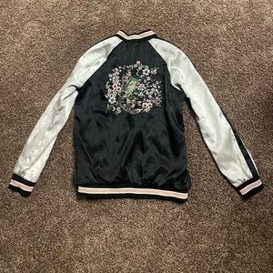 New Look floral embroidery bomber jacket size small